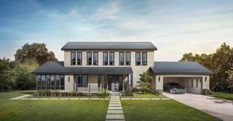 Slik vil soltaket med jevnt design se ut, ifølge Tesla. Foto: Tesla Inc.