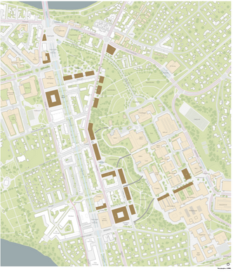 Kartutsnitt for Veien videre. Foto: Koht Arkitekter