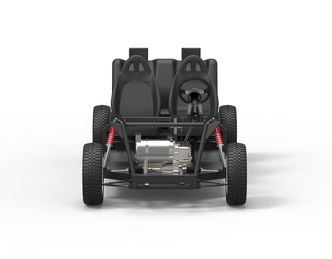 Chassiset kan leveres med motor, batteri og seter. Foto: OSVehicle
