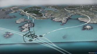 Når Rogfast kommer overtar den tittelen som verdens lengste og dypeste. Tunnelen er så stor at det skal bores sjakter med en diameter på 10 meter for å få god nok luft ned i tunnelen, som på det meste er nesten 400 meter under havoverflaten. Foto: Statens Vegvesen/ Norconsult