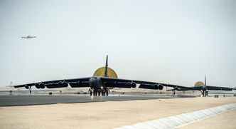 B-52H i Qatar i fjor høst. Herfra fløy de bombetokt mot IS. Foto: USAF