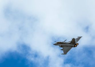 Et fransk Rafale over Rovaniemi i forbindelse med ACE 17-øvelsen. Foto: Rikhard Vellamo
