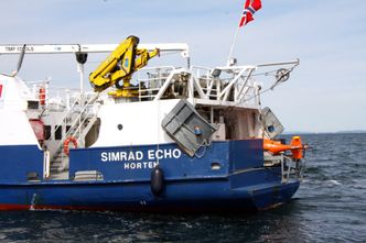 AUV-en Hugin like før sjøsetting under miljøtoktet. Hugin dekket et 17 kvadratkilometers område med ekkoloddbilder. Foto: Tore Stensvold