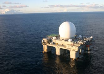 Sjøbasert X-båndradar. Foto: Raytheon