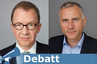 Idar Kreutzer, Adm. direktør i Finans Norge (til venstre) og Tom Staavi, informasjonsdirektør i Finans Norge.