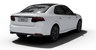 Noen nye led-lykter, men ellers en hekk som ligner veldig på Saab 9-3 fra 2002. Foto: NEVS