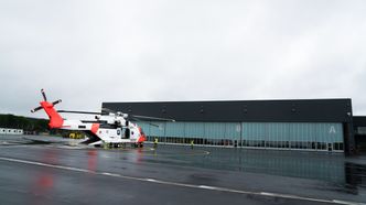 Et norsk AW101-612 på 330-skvadronens hovedbase på Sola. Bilde:  Eirik Helland Urke