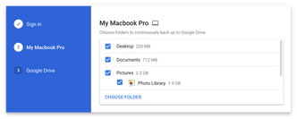 Den nye Backup and Sync-tjenesten lar deg sikkerhetskopiere en hvilken som helst mappe på PC-en. Foto: Google