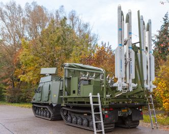 Tilsvarende Iris-T-launcher får det norske kampluftvernet, men på en M113F4.  Foto: Marcus Schaefer, copyright Diehl Defence