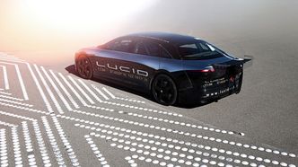 Lucid Air Alpha Speed Car 05 på TRCs testanlegg i Ohio. Bilde: Lucid Motors