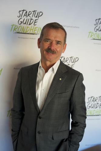 Chris Hadfield på Technoport i Trondheim. Foto:  Mathias Klingenberg