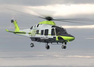 Slik vil AW169 se ut når det blir lakkert i politiets farger. Bilde: Leonardo Helicopters