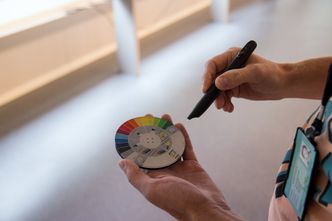 Denne paletten brukes til å endre farge eller stil på pennen Foto: Story Labs