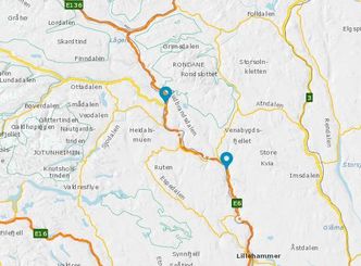 <strong>E6 Ringebu – Otta </strong> Kart: Vegvesenet