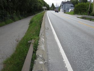 Eksempel 3. E 39 i Bergen kommune. Før. Foto: Statens Vegvesen