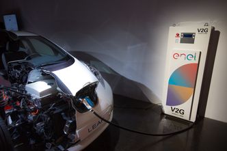 Nissan og Enel samarbeider om pilotprosjekter med V2G flere steder i Europa. Bilde: Nissan