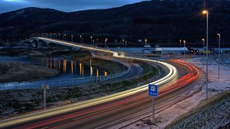 Tverlandsbrua utenfor Bodø. Bilde:  Thorbjørn Braset/Statens vegvesen