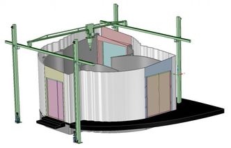 Skriverkonseptet er det samme som i små hobbyskrivere Foto:  3D Printhuset / Arkitekt Ana Goidea