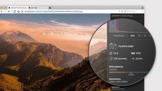 Muligheten til å se metadata om fotografier på weben er ny i Vivaldi 1.12.. Bilde: Vivaldi