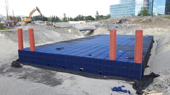 LØSNING: Vålerengens Idrettsforenings nye fotballstadion får Norges største fordrøyningsanlegg. Her skal alt overvann fra takflatene på stadion, fotballbanen og området rundt samles opp.