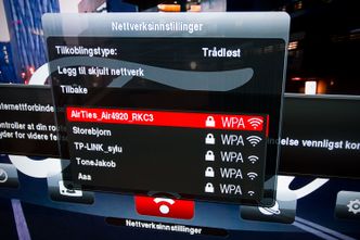 Vil du koble opp SMART-boks II trådløst, må du finne nettverket ditt i denne menyen, og deretter skrive inn passord. Foto:  Story Labs