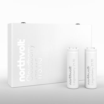 Skisse til celler som kan produseres av ved den foreslåtte batterifabrikken til Northvolt i Sverige. Bilde: Northvolt