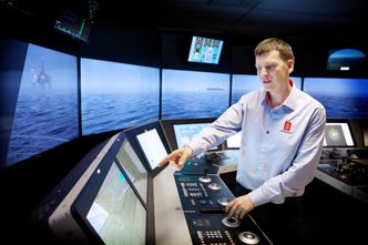 K-SIM simulator ved Kongsberg Maritime. Bilde: Foto