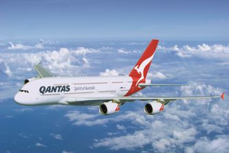 Qantas har i dag tolv A380 i flåten. Bilde:  Qantas