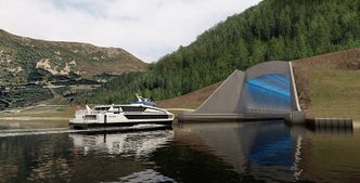 Slik håper Kystverket den ferdige tunnelen vil se ut fra utsiden. Bilde:  Kystverket