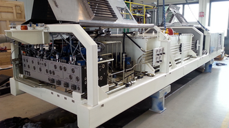 Et aggregat under bygging, på fabrikken i Brno, Tsjekkia.