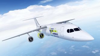 Det elektriske flykonseptet E-Fan X bygges i samarbeid mellom Airbus, Siemens og Rolls-Royce. Illustrasjon:  Airbus