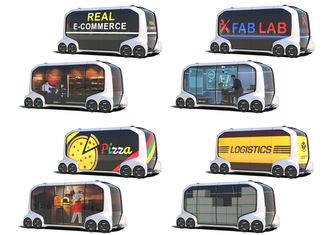 Kjøretøyene skal kunne ha en rekke ulike bruksområder. Illustrasjon:  Toyota