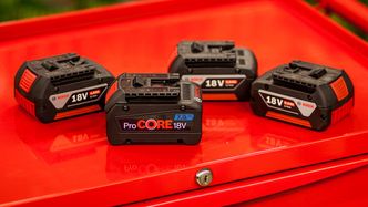 De nye ProCORE-batteriene er et stort skritt fremover, og fungerer sammen med alt Bosch sitt eksisterende 18V-verktøy.