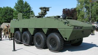 Patria AMV, tilhørende Kroatia, med Protector RWS på taket. Foto:  Wikimedia commons