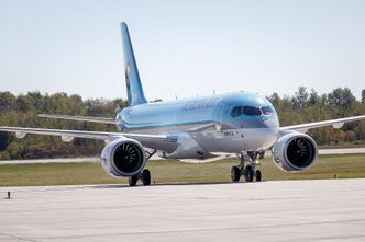 Fra første flygning med Korean Airs Bombardier CS300