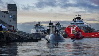 U-32 (S182) på bergensbesøk. Ubåten ligger nå til reparasjon i Kiel. Bilde: Fotograf Morten Wanvik AS