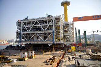 Stigerørsplattformen er den største på feltet og veier hele 23.000 tonn. Foto: Roar Lindefjeld/Statoil