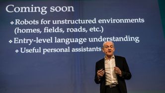 Stuart Russel holdt foredrag på Technoport i Trondheim. Bilde: Mathias Klingenberg