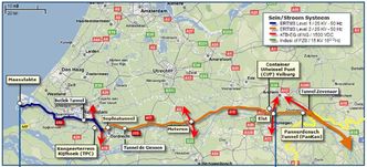 Det selvkjørende lokomotivet skal testes til å trekke godstog på strekningen mellom Rotterdam og Valburg i Nederland. Foto: Alstom