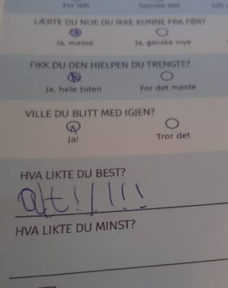 Nina Kaurel forteller at tilbakemeldingsskjemaene de fikk av deltakerne var herlig lesing for slitne arrangører. Foto: Bjørn Christian Sebak
