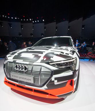 Audi E-tron Quattro i Genève. Foto:  Marius Valle