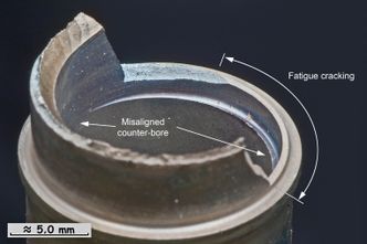 ATSB fant unøyaktighet i utboringen som gjorde oljerøret tynnere på den ene siden og der det oppsto tretthetsbrudd. Bilde:  Paul Dixon