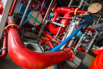 Skumanlegget på Martin Linge er mye større enn andre skumanlegg. Anlegget er til for å slukke branner effektivt. Bilde:  Mathias Klingenberg