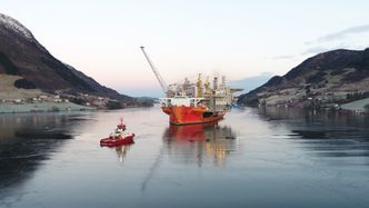 Her er plattformdekket etter at det ankom Ølensvåg i høst. Foto: Espen Rønnevik, Woldcam/Statoil
