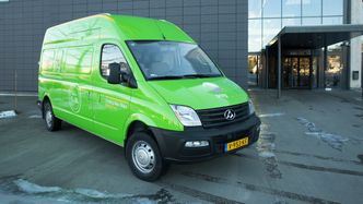 Maxus EV80 i Posten-drakt. Foto: Håvard Jørstad/Posten