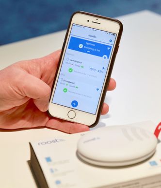 Via en app kan en følge med på status for de ulike sensorene. Foto: Kurt Lekanger, Digi.no