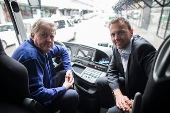 Stig Johnsrud i Nettbuss (til venstre) og Bernt Rosnes i Delta Ifo.