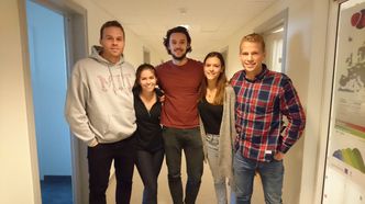 NTNU-studentteamet We’re Extreme besto av (f.v) Fredrik Samdal Solberg, Emilie Dahl, Jonas Hopsdal, Ingeborg Lie Monsås og Sindre Sætre Hammerslund. Foto:  NTNU