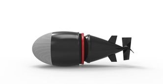 Plastplukkende ubåt som filtrerer og sorterer plast og skiller mellom plankton, sand og mikroplast. AUV-en dokker ved en flytende ladestasjon der plastbeholderen også tømmes. Med maskinlæring og AI vil en flåte av AUV-er konsentrere seg om havområder der mikroplastkonsentrasjonen er størst. Foto:  NTNU-We're extreme