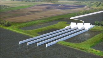 Slik ser konseptdesignet for prosjektet ut. Illustrasjon:  The Water Institute of the Gulf